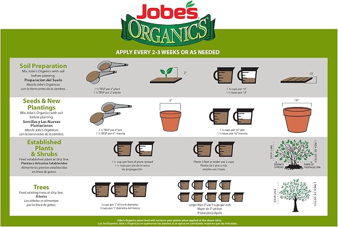 Jobe’s Organics 09026 Fertilizer, 4 lb & Jobe’s Organics 09526 Organic All Purpose Granular Fertilizer 4-4-4, 4 lb