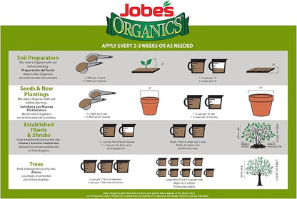 Jobe’s Organics 09026 Fertilizer, 4 lb & Jobe’s Organics 09526 Organic All Purpose Granular Fertilizer 4-4-4, 4 lb