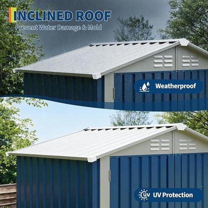 Garvee 6x4 FT Storage Shed – 130 Cu Ft, Sloped Roof, Weatherproof | pacious 130 cu ft interior – fits bikes, ladders, and seasonal gear with ease.