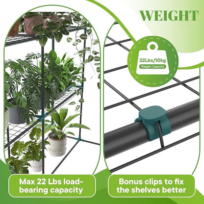 OLIXIS Outdoor Greenhouse, Walk-in Greenhouse with 2 Tier 8 Plant Shelves, Durable PVC Cover, 56"x56"x77" Portable Greenhouses for Outdoor Garden, Patio, Porch, Backyard Green Houses, Clear