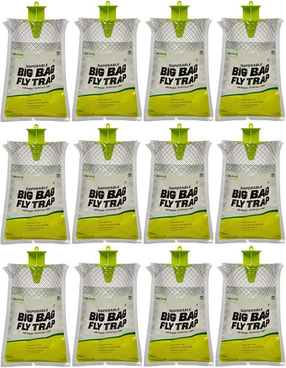 RESCUE! Big Bag Fly Trap – Disposable, Outdoor Use - 12 Traps