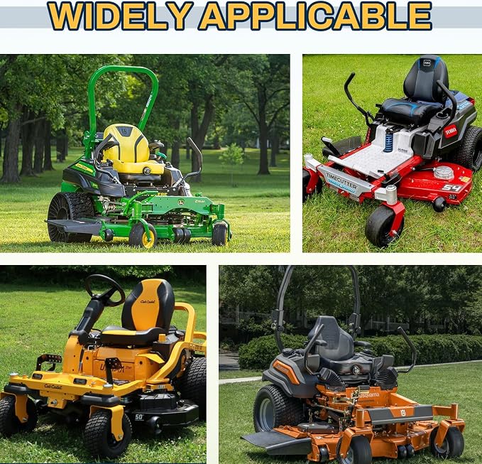 11x4.00-5 Lawn Mower Tires Flat Free, Zero Turn Mower Front Tires, 11x4-5 Solid Mower Wheel for Residential and Commercial, 3/4" or 5/8" Bushings, 3.4"-4"-4.5-5" Centered Hub, 2 Pack