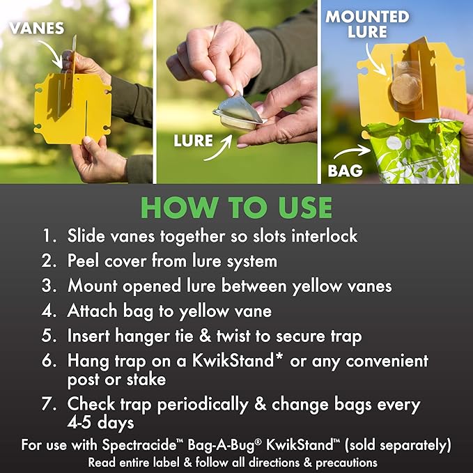 Spectracide Bag-A-Bug Japanese Beetle Trap, Dual Lure System 12 count