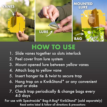 Spectracide Bag-A-Bug Japanese Beetle Trap, Dual Lure System 12 count