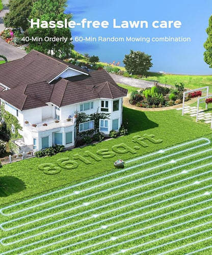 YARDCARE 2026 New M800Plus Robot Lawn Mower, GPS & 3D Vision, with 32.8 ft Magnetic Stripe, Obstacle Avoidance, Auto-Charging, APP Control, Bow-Shaped Mowing for Lawns up to 8611 sq.ft (Deep Gray)