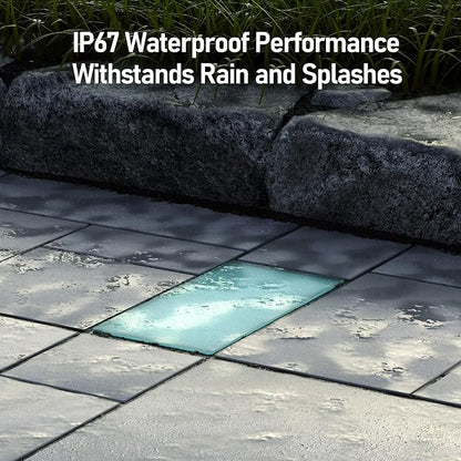 LEONLITE Paver Light, 4x8 Inch Low Voltage LED Landscape Light, 5CCT Adjustable Glare-Free Brick Light, IP67 CRI90 Drive-Over Safe, 12-24V AC/DC Hardwired Pathway Light for Walkways & Driveways