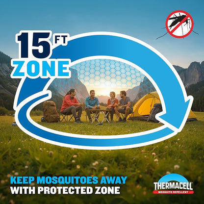 Thermacell Mosquito Portable Repeller; Includes 12-Hour Refill; 15 Foot Zone of Protection; Highly Effective Mosquito Repellent; Bug Spray Alternative; Scent Free