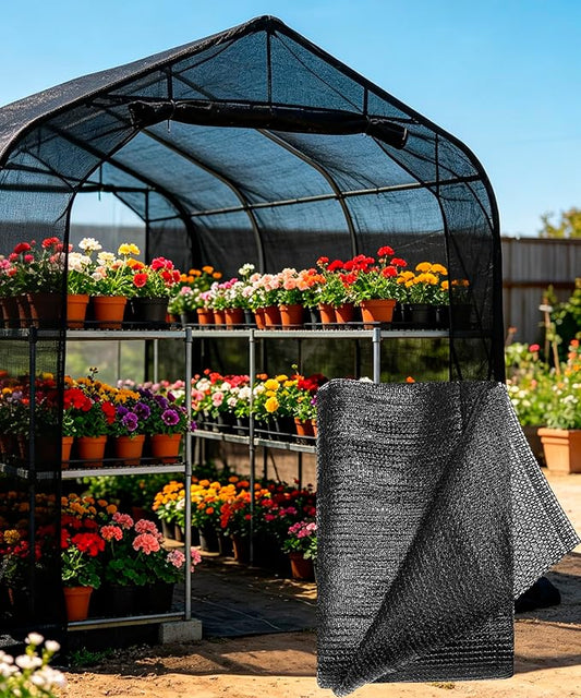 40%-50% Black Shade Cloth for Garden,20FT x 50FT Sun Block Mesh Tarp | Sun Shade Cover for Plants Cover, Greenhouse, Patio, Vegetables, Chicken Coop, Shade Net for Outdoor Protection