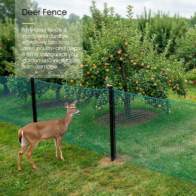 Bird Netting for Garden Protection, 7.5 x 100 FT Heavy Duty Garden Netting with Ties and Landscape Staples for Vegetable, Fruit Trees & Other Plants Against Birds Deer Squirrels and Poultry