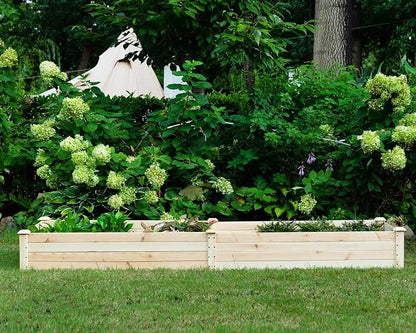 Raised Garden Bed Elevated Wood Planter Box Outdoor and Indoor Planter Box Patio Garden Grow Bed for Vegetable Flower