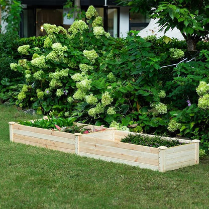 Raised Garden Bed Elevated Wood Planter Box Outdoor and Indoor Planter Box Patio Garden Grow Bed for Vegetable Flower