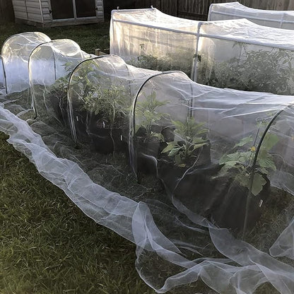 Garden Hoops Grow Tunnel for Raised Beds, 6 Sets 25.6" x 31.5" Rust-Proof Steel Greenhouse Hoops, Plant Support Garden Stakes Frame for Garden Fabric, Row Cover, Garden Netting