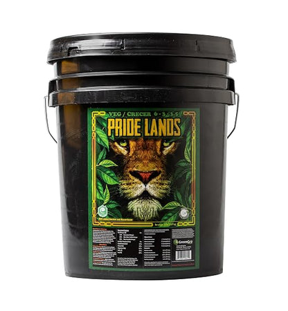GreenGro Pride Lands Veg 6-3-3.5 | Organic Dry Top Dress Fertilizer | Microbes + Biochar + Mycorrhizae + Amendments | Vegetative Stage Plant Food | Bigger Yields | Indoor & Outdoor | 35 lb