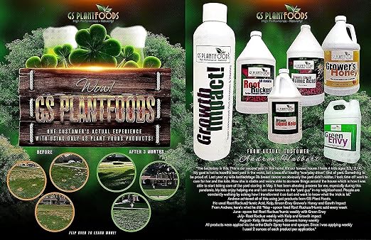 GS Plant Foods Root Ruckus Compost Fertilizer Organic Plant Food - Turbo Charged Compost for Plants - Humic Acid & Sea Kelp Nutritional Root Supplement for Lawns, Soil, Shrubs & Vegetables - 5 Gallons