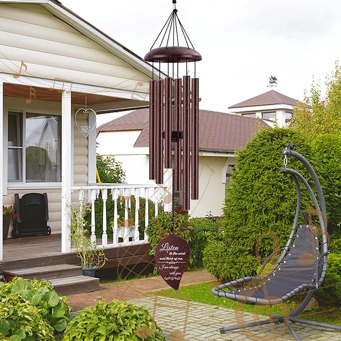 Gifts for Mom from Daughter Son,Bronze Wind Chimes, Best Mom Ever Gift for Mama Mother in Law，32"