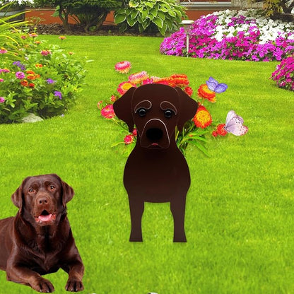 Chocolate Labrador Dog Planter Pots, 9.45 x 6.38 x 13.39 Inches | Dog Flower Pot, Cute Animal Shaped Plant Pot, Gifts for Women & Pet Lovers, Indoor Outdoor Garden Home Office Decor