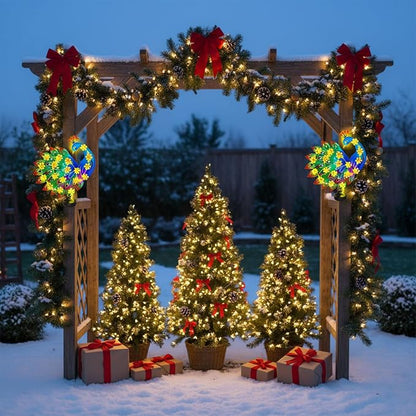 Metal Peacock Outdoor Wall Decor with 30 Led Solar Lights- 13.8" Outdoor Fence Wall Art Decor, Gift for Mom Grandma Women Birthday Gardening,Hanging Decoration for Garden Patio Porch Yard
