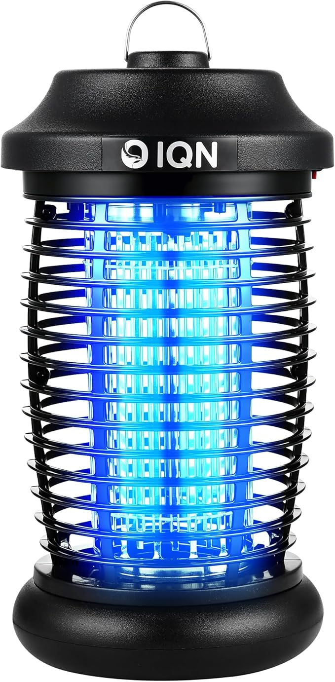 Bug Zapper Outdoor, Plug in Electric Mosquito Fly Zapper w/ 15W Light & 4200V Grid & on/Off Switch, Mosquito Traps & Killer for Indoor, Kitchen, Patio, Backyard and More (Black)