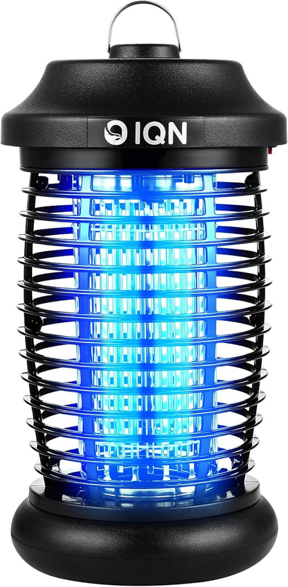 Bug Zapper Outdoor, Plug in Electric Mosquito Fly Zapper w/ 15W Light & 4200V Grid & on/Off Switch, Mosquito Traps & Killer for Indoor, Kitchen, Patio, Backyard and More (Black)