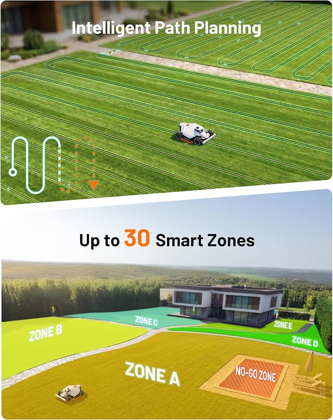 Mammotion LUBA 3 AWD 3000H Robot Lawn Mower with Garage (Ship Separately) | 360° LiDAR+NetRTK+AI Vision, Wire Free for 0.75 Acre, AWD for 80% Slopes, 30 Multi-Zone Management, Cutting Height 2.2"-4.0"