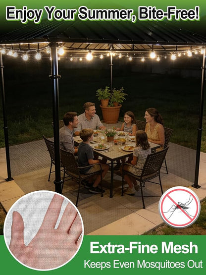 10x33ft PP Nanocomposite Garden Netting - Keep Bugs Out, Mosquito Net for Patio, Bird Barrier Mesh Screen for Balconies Outdoor Plants Vegetables Raised Beds, 33% Shade Rating