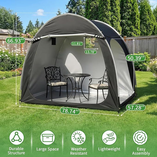 Outvita Bike Tent, Outdoor Portable Bicycle Storage Sheds with 210D Oxford Fabric PU4000 Waterproof Cover for 2-3 Bikes, Storage Cover Shelter for Motorcycle,Garden Tools,Toys,Lawn Mower