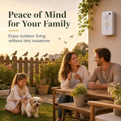 2026 Ultrasonic Bird Repellent Devices Outdoor Bird Repellent for Attic,Rechargeable Pigeon Deterrent Ultrasonic Bat Repellent Indoor to Keep Birds Away from Porch,Yard,Garden,Balconies