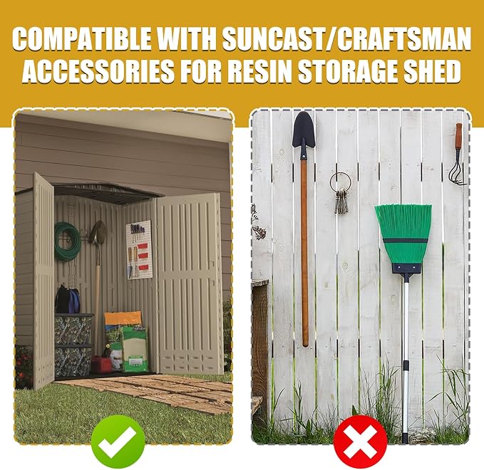 Storage Shed Hooks for Suncast/Craftsmen Resin Storage Shed 4 Pcs J-Hook