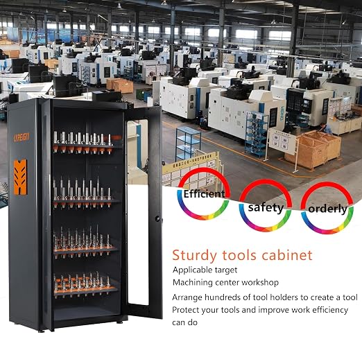CAT/BT40 Large Capacity CNC Tool Storage Cabinet, CNC Tool Holder Vertical Drawer Cabinet for Warehouse Workshop Factory Garage Machining Centers