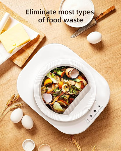 Electric Composter for Kitchen, 4L Large Smart Countertop Compost Bin, Odorless | Auto-Cleaning | Low Noise |Turn Food Waste into Fertilizer Composter, 2026 New Indoor Food Waste Compost Machine