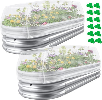 2 Pack Garden Netting for Raised Beds, 6x3 FT Mesh Plant Covers with Drawstring for Garden Protection, Raised Bed Bird Netting Pest Barrier Screen for Protecting Vegetables Fruits Flowers Crops