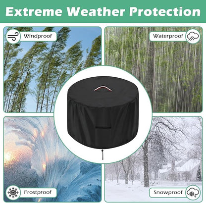 Plant Covers Freeze Protection, 24" Planter Covers Fit 2x2 FT Raised Garden Beds - Heavy Duty Large Pot Cover for Outdoor Winter Frost Cold Weather, Black 25"D x 24"H