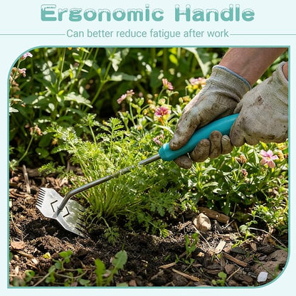 Garden Weed Pulling Tool,Weeder Tool,Garden Tools,Adopting Ergonomic Handle Design,Gardening Tools,Weed Puller Tool Suitable for Farm Planting(Blue Handle)