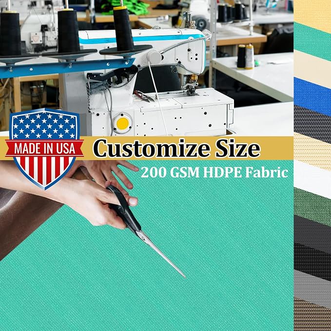 Shade&Beyond Customized Size 90% Sun Shade Cloth with Grommets, 4' X 17' Pergola Shade Cover Canopy, Mesh Tarp Sun Screens for Patio, Outdoor, Garden, Backyard GN01, Turquoise