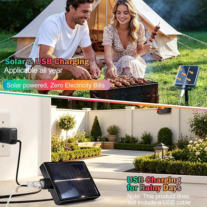 KNONEW Solar Rope Lights Outdoor 2 Packs Total 600LED 100FT Solar String Light Outside Waterproof with 8 Modes Clear Thin Tube for Pool Patio Garden Fence Camping Yard Deck Trampoline（Multicolor）