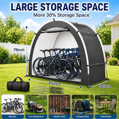 Bike Storage Shed Tent, Outdoor Portable Bicycle Storage Sheds with PU4000 Waterproof 210D Oxford Fabric for 3 Bikes, Bike Covers Shelter for Motorcycle, Garden Tools, Toys, Lawn Mower