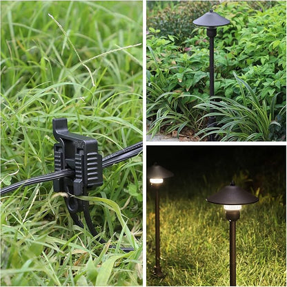 EDISHINE 10-Pack Low Voltage Wire Connector, Landscape Lighting Cable Connectors Waterproof for Landscape Lighting/Pathway Light/Spotlight, 10/12/14/16/18 Gauge Cables Compatible,UL Listed