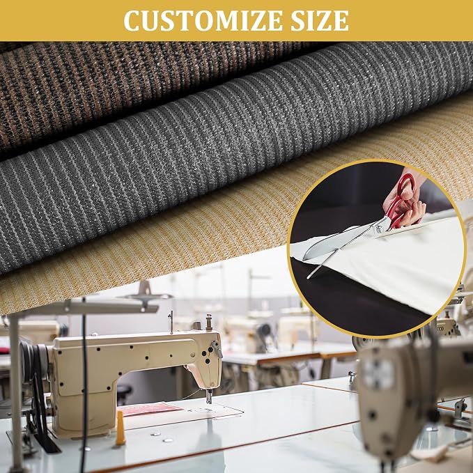 Shade&Beyond Custom Size Outdoor Roller Shades Cordless Patio Roll Up Blinds Exterior Shade Cloth Roll for Porch, Mocha