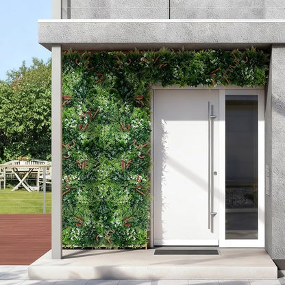 6PCS Grass Wall Panels, 20"x20" Artificial Ivy Greenery Wall Backdrop, UV-Anti Faux Boxwood Grass Panels Green Wall Decor for Garden Patio Balcony