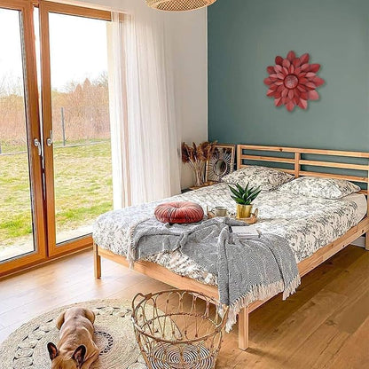 EASICUTI Coral Multiple Layer Metal Flower Wall Art Decor Hanging For Indoor Outdoor Home Bathroom Kitchen Dining Room Bedroom Living Room Farmhouse Or Wall Sculptures 12 Inch