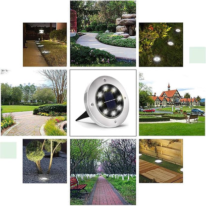 INCX 4.6 inch Solar Lights Outdoor Waterproof, 16 Pack Solar Light for Outside, Garden Lights Landscape Lighting for Patio Pathway Lawn Yard Deck Driveway Walkway, Cold White