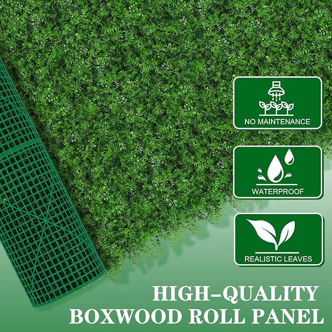 Grooy 60"x160"(67 SQFT) Artificial Hedge Grass Wall Roll Panels, Green Wall Panels, Plant Wall, Greenery Wall Backdrop, UV Protected Privacy Fence Screen for Outdoor Indoor Wedding Décor