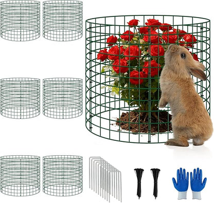 6 Pack 12x12 Inch Plant Protector from Animals, Wire Plant Cages Mesh Garden Plant Protector, Sturdy Wire Cloche Plant Protectors for Keeping Animals Bunny Chicken Squirrels Out