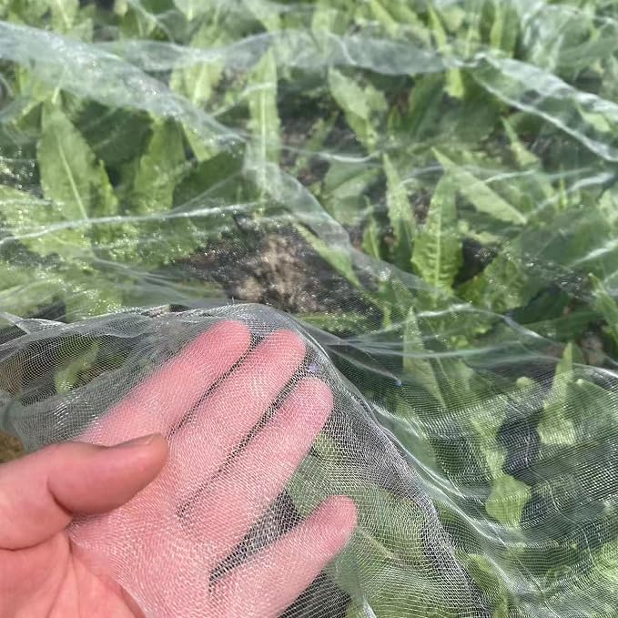 2 Pack 6.5x10 Ft Garden Netting Mesh Plant Covers to Keep Small Animals Pest Out Protect Fine Insect Pest Barrier Bird Raised Bed Cover for Vegetables Fruits Flowers