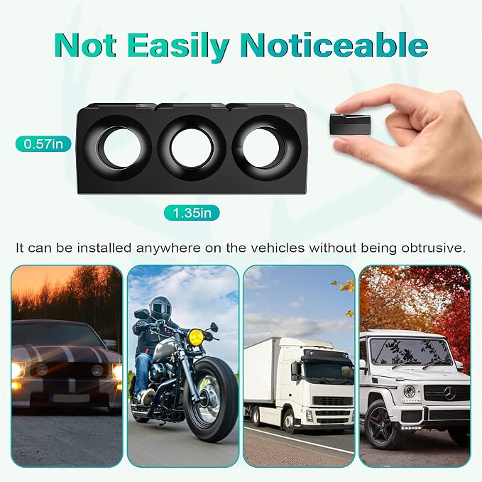 Elook Upgraded Deer Whistles for Car, Deer Horn for Car, Save Deer Whistle for Vehicles, Trunks, Motorcycle, Three-Horn, 4 Pack (Patented Product) | Save Deer Horn,for Vehicles,Trunks,Motorcycle,Patented Product