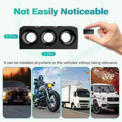 Elook Upgraded Deer Whistles for Car, Deer Horn for Car, Save Deer Whistle for Vehicles, Trunks, Motorcycle, Three-Horn, 4 Pack (Patented Product) | Save Deer Horn,for Vehicles,Trunks,Motorcycle,Patented Product