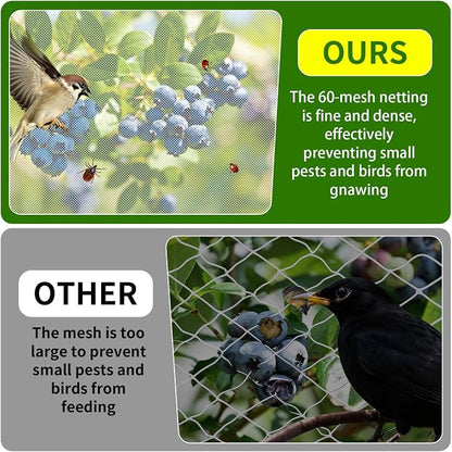 10x13Ft Garden Netting Mesh Plant Covers to Keep Small Animals Pest Out Protect Fine Insect Pest Barrier Bird Raised Bed Cover for Vegetables Fruits Flowers