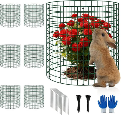 6 Pack 12x14 Inch Plant Protector from Animals, Wire Plant Cages Mesh Garden Plant Protector, Sturdy Wire Cloche Plant Protectors for Keeping Animals Bunny Chicken Squirrels Out
