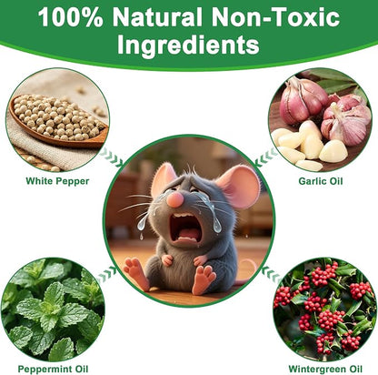 24Pack Skunk & Raccoon Repellent Outdoor - Natural Animal Deterrent for Yard, Garden, Trash Cans, Attic, Patio, Garage, Long Lasting Outdoor Repellent