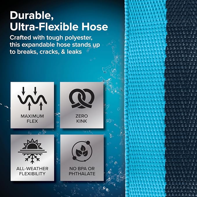 Camco EvoFlex2 25-ft Drinking Water Hose - RV Drinking Water Hose Reinforced with Fabric & Ultra Lightweight - Contains No Lead, No BPA & No Phthalate - Abrasion Resistant (22577) (Pack of 3)